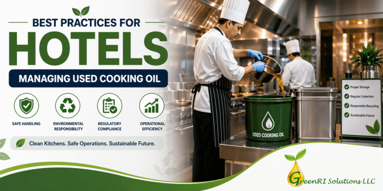 Best Practices for Hotels Managing Used Cooking Oil: A Complete Guide to Safe and Efficient Operations