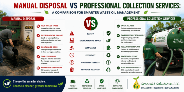 Manual Disposal vs Professional Oil Collection Services: A Comparison